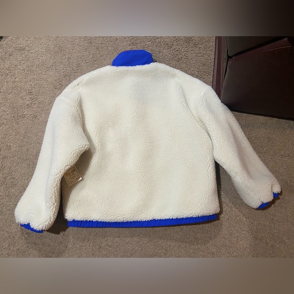 Obey Chiller Anorak Half Zip Pullover Sherpa Jacket In Bone Women's Size Med NWT - Picture 10 of 11